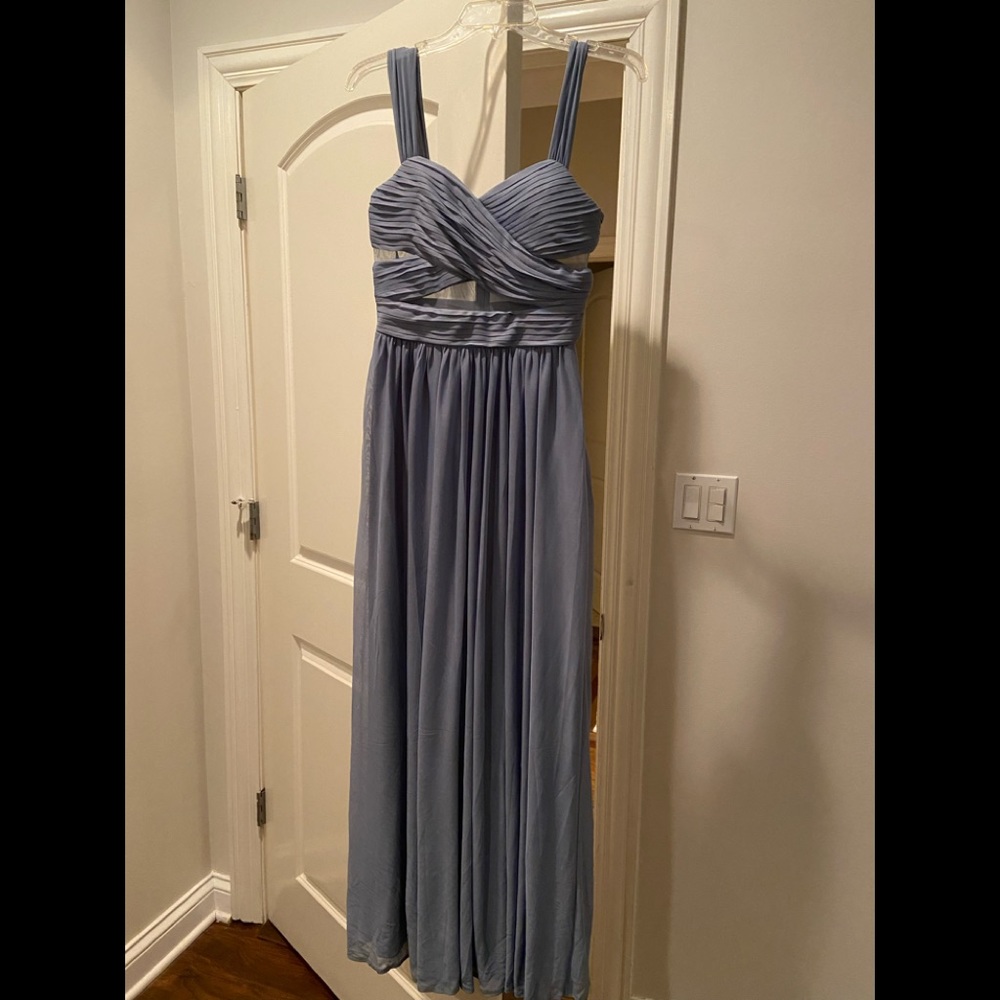 Birdy grey bridesmaid dress in dusty blue